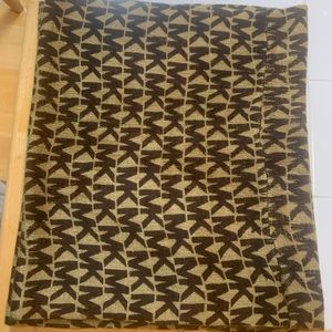 MK by: Michael Kors Infinity Scarf 2-Sided MK Logo brown and tan.